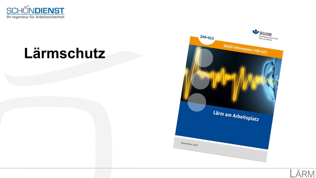 Lärmschutz am Arbeitsplatz